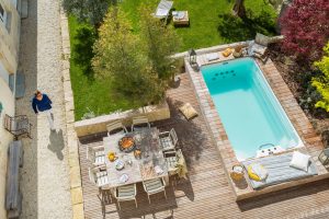 Terrasse et piscine extérieur - Chambres d'hôtes le Secret Ile de Ré